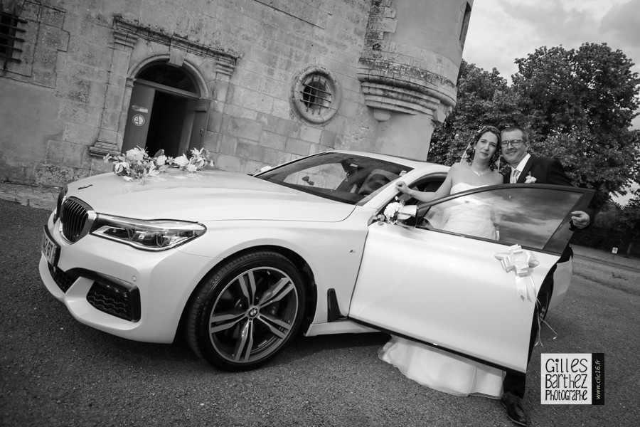 mariage couple mariés voiture sport coupe cabriolet audi bmw mercedes cognac jarnac borderie luxe haut de gamme chateau croizille saint laurent des combes charente