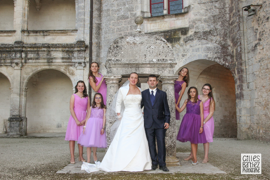 photographe mariage angouleme barbezieux demoiselle honneur mauve mariés chateau la rochefoucauld angoumois charente instants pixels click shoot