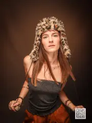 shooting thematique chapka fourrure leopard cognac jarnac